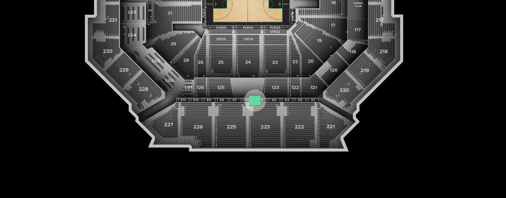 Seat view from The Key