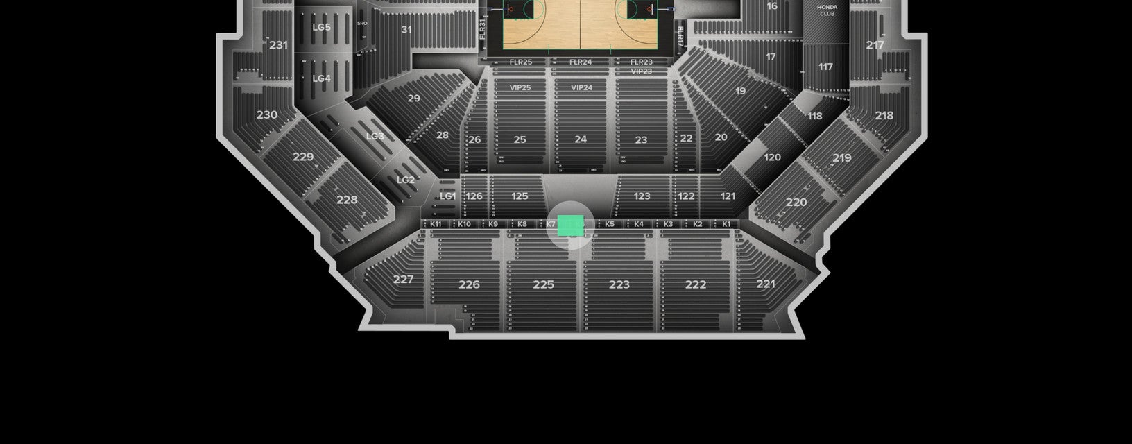 Seat view from The Key