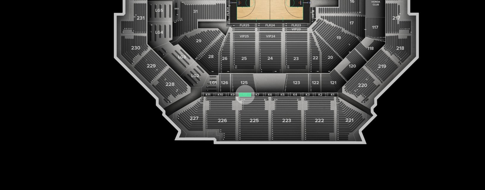 Seat view from The Key