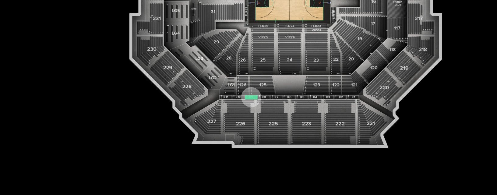 Seat view from The Key
