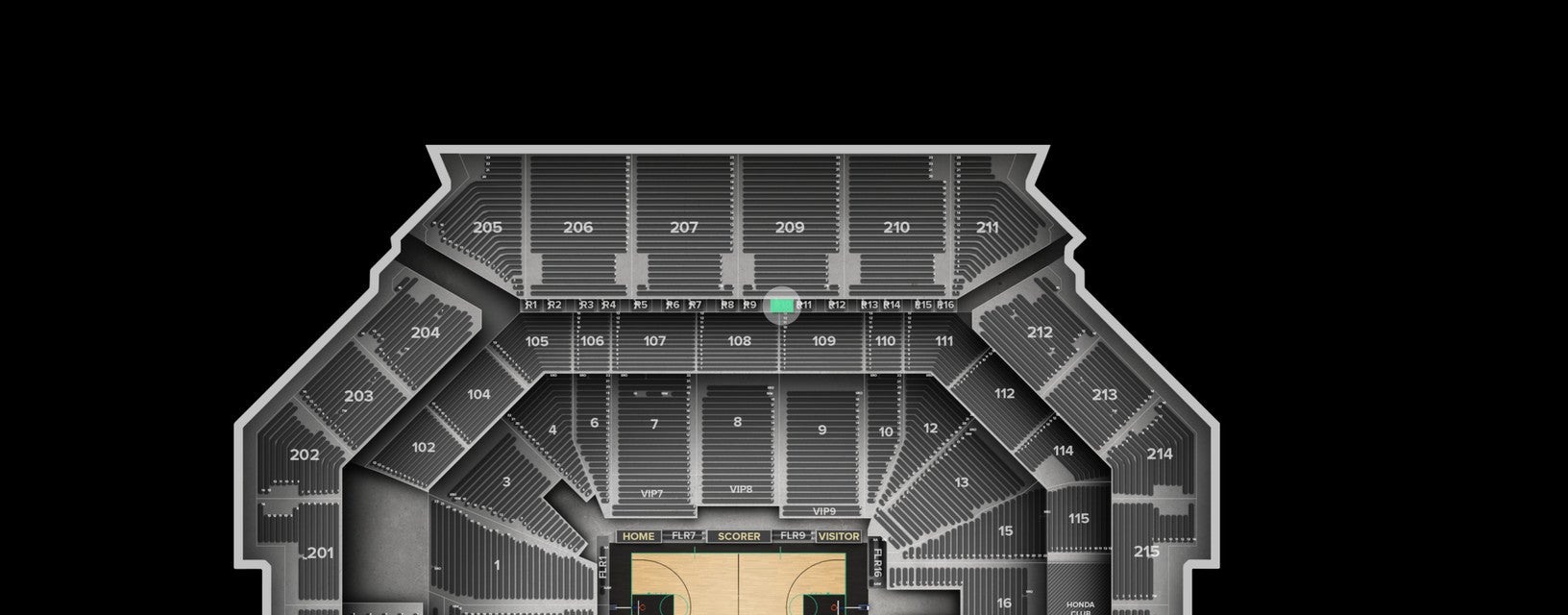 Seat view from The Row