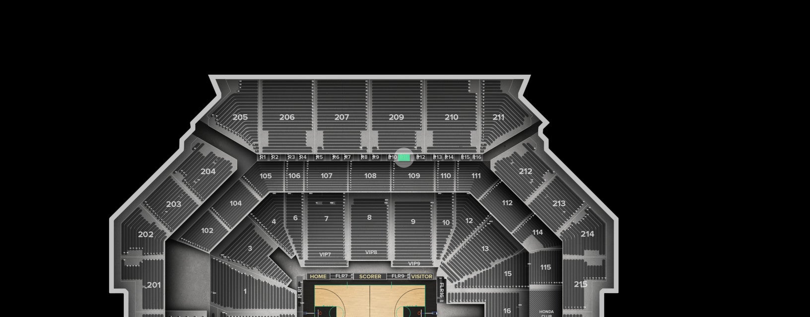 Seat view from The Row