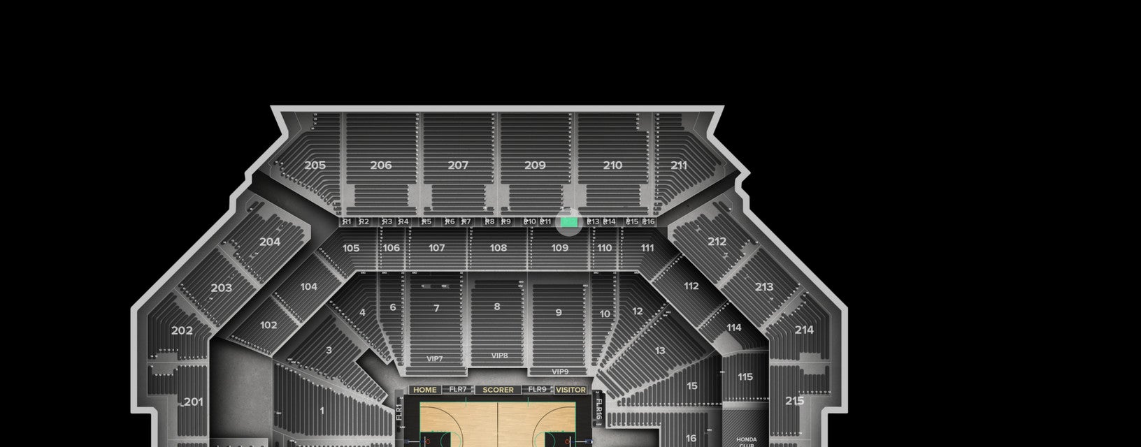 Seat view from The Row