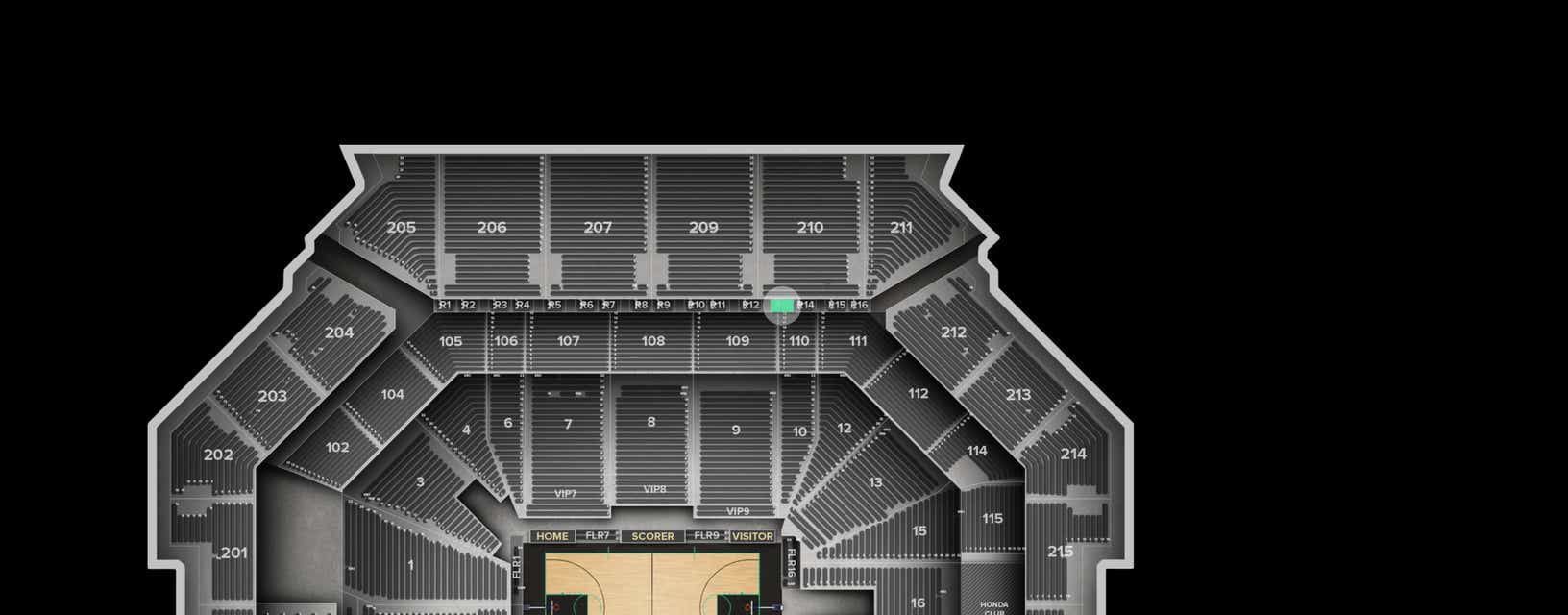 Seat view from The Row