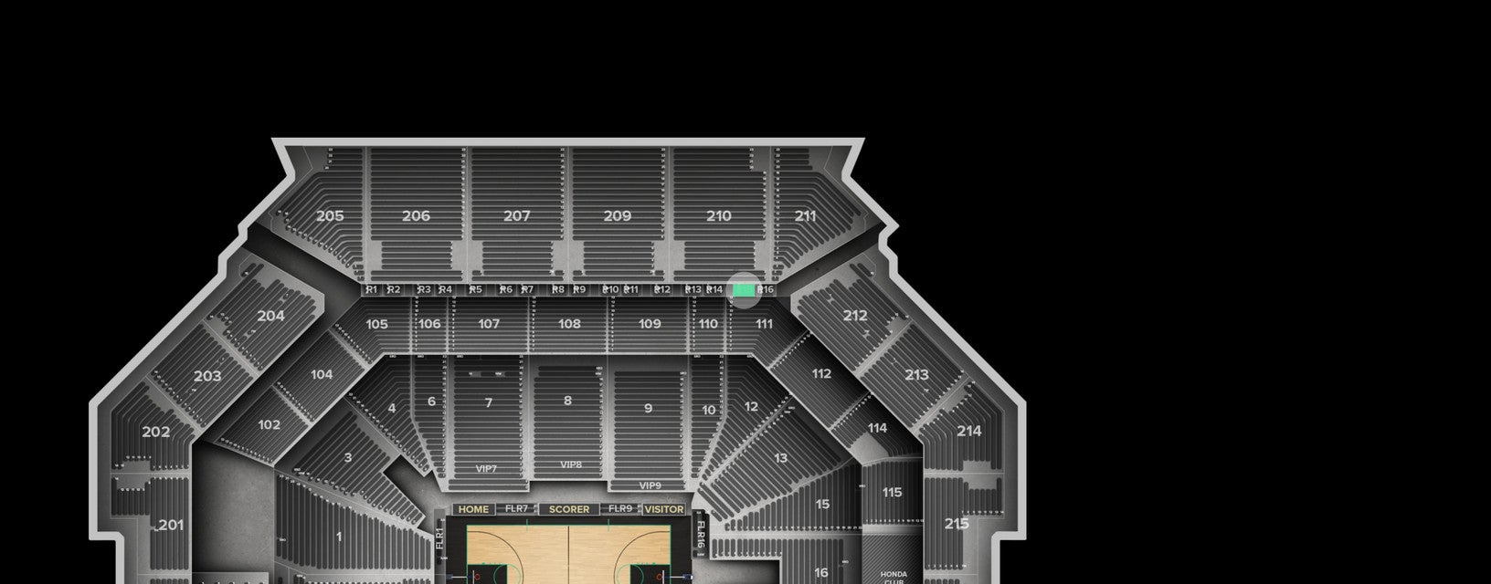 Seat view from The Row