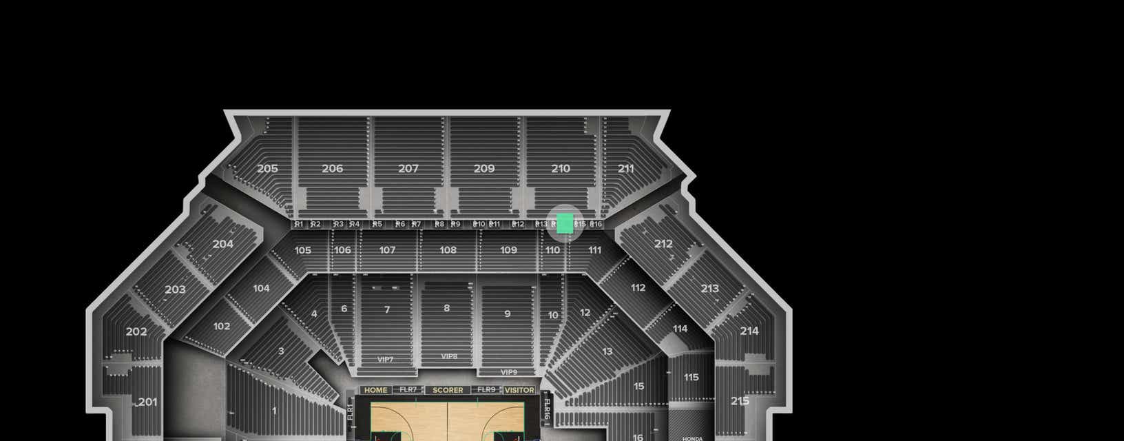 Seat view from The Row