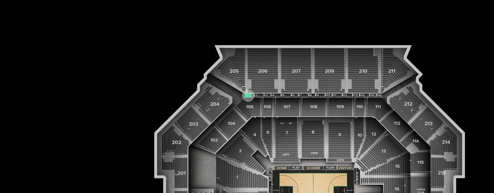 Seat view from The Row