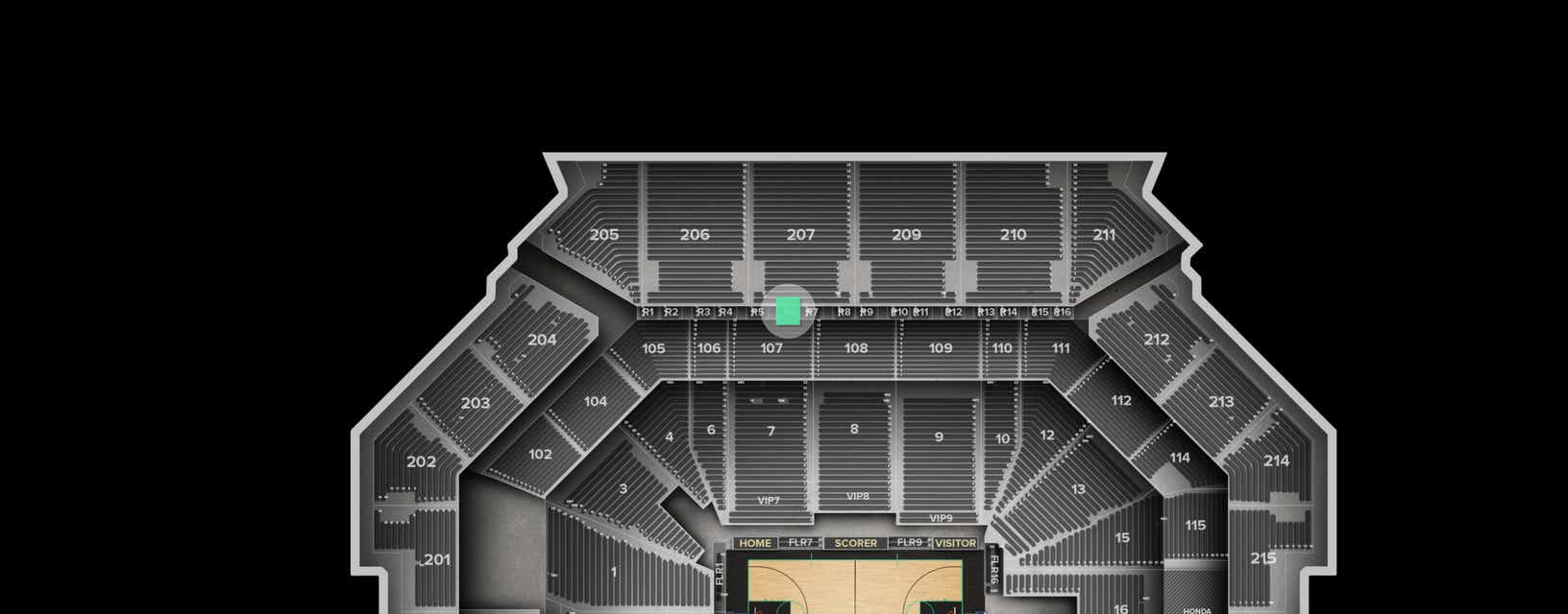 Seat view from The Row