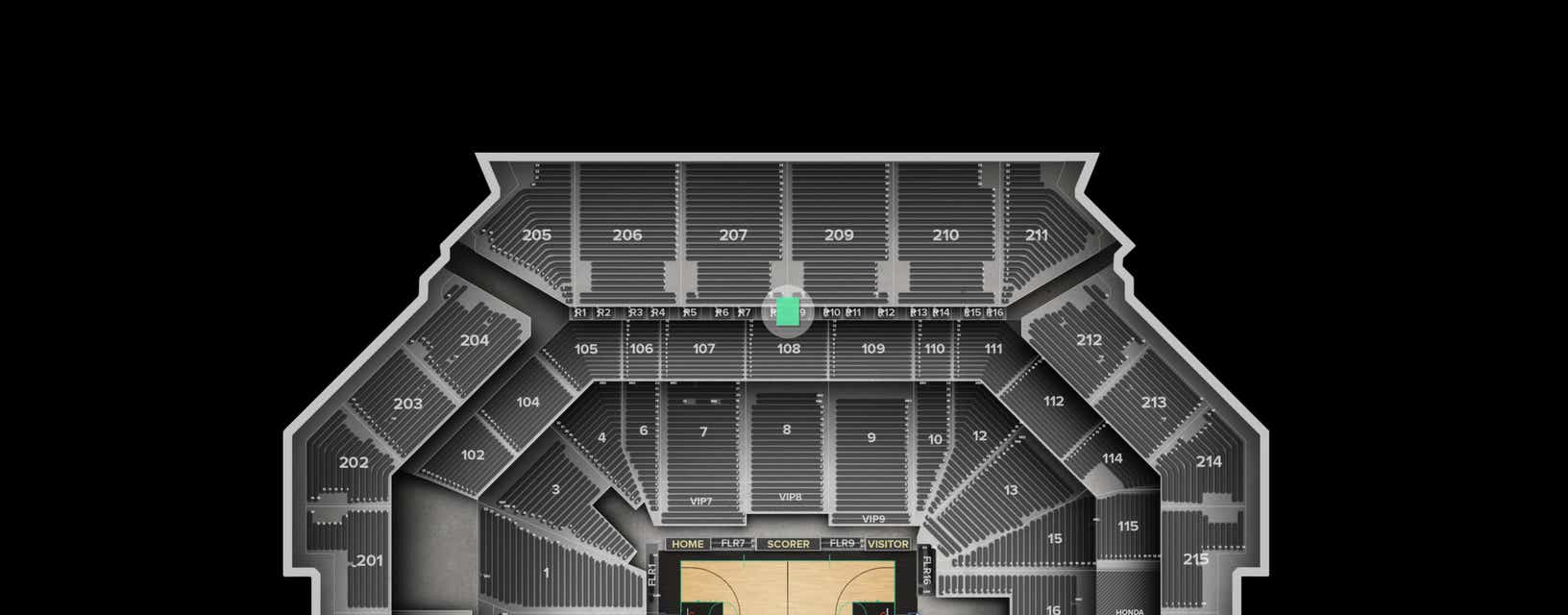 Seat view from The Row