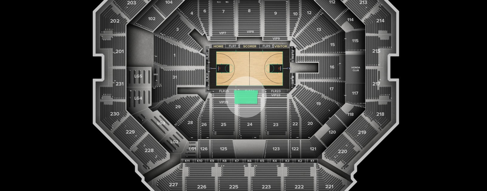 Seat view from VIP