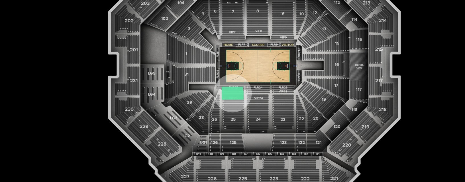 Seat view from VIP
