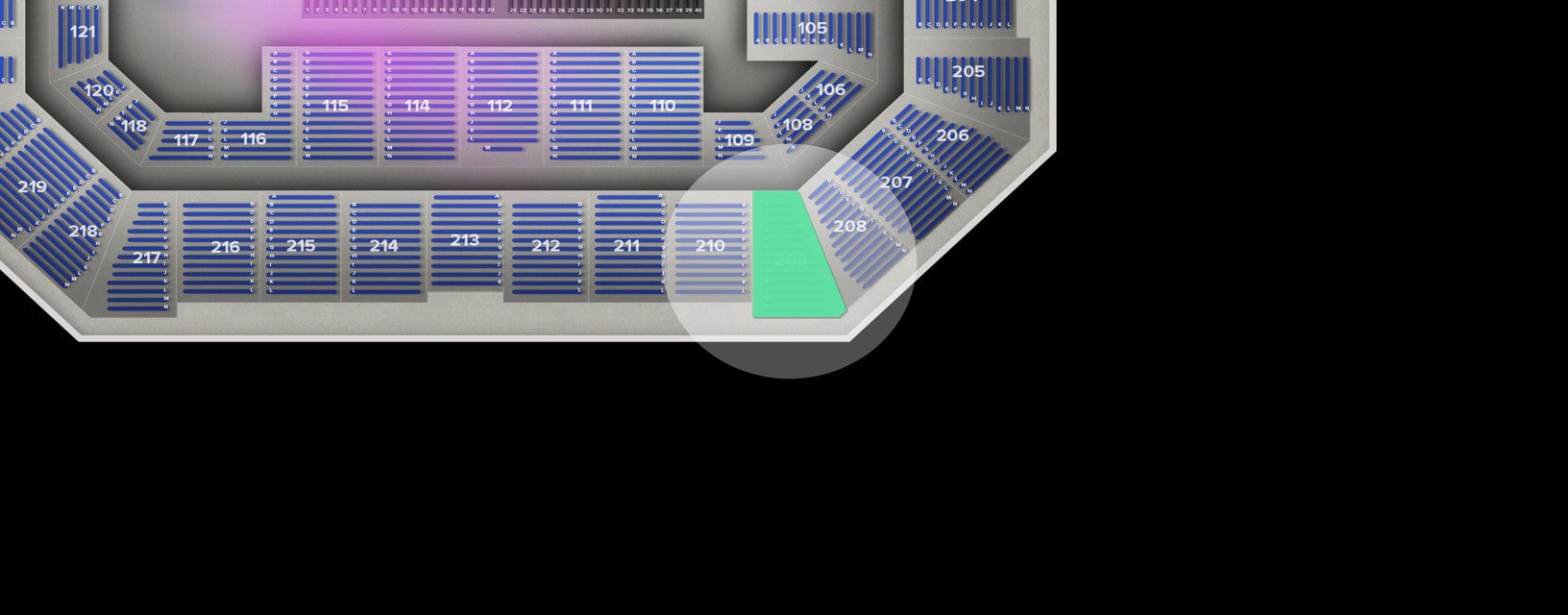 Seat view from Upper