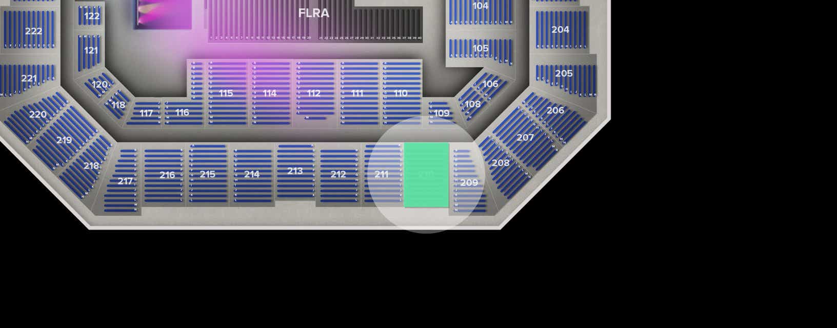 Seat view from Upper