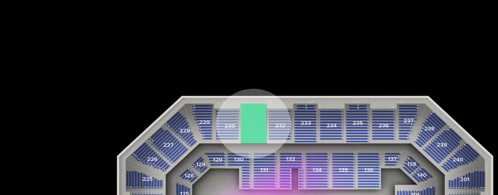 Seat view from Upper