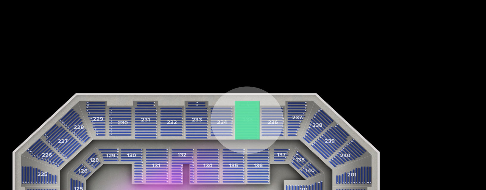 Seat view from Upper