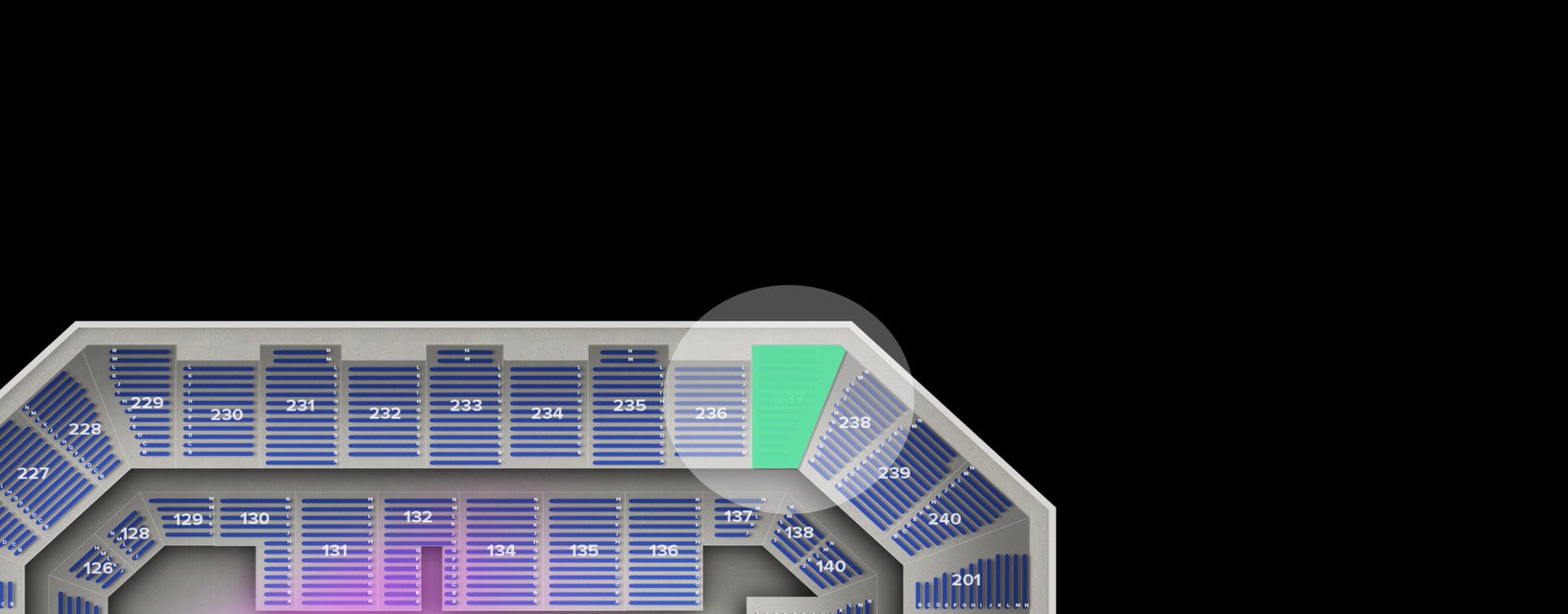Seat view from Upper