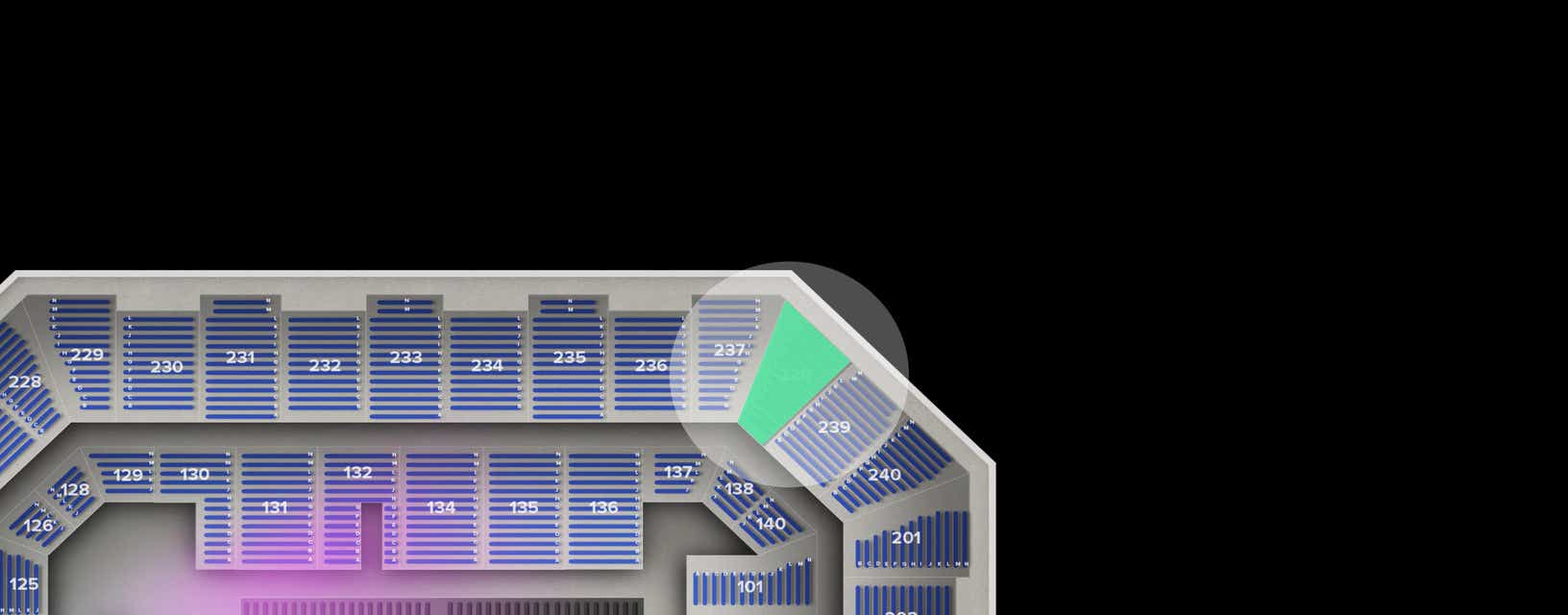 Seat view from Upper