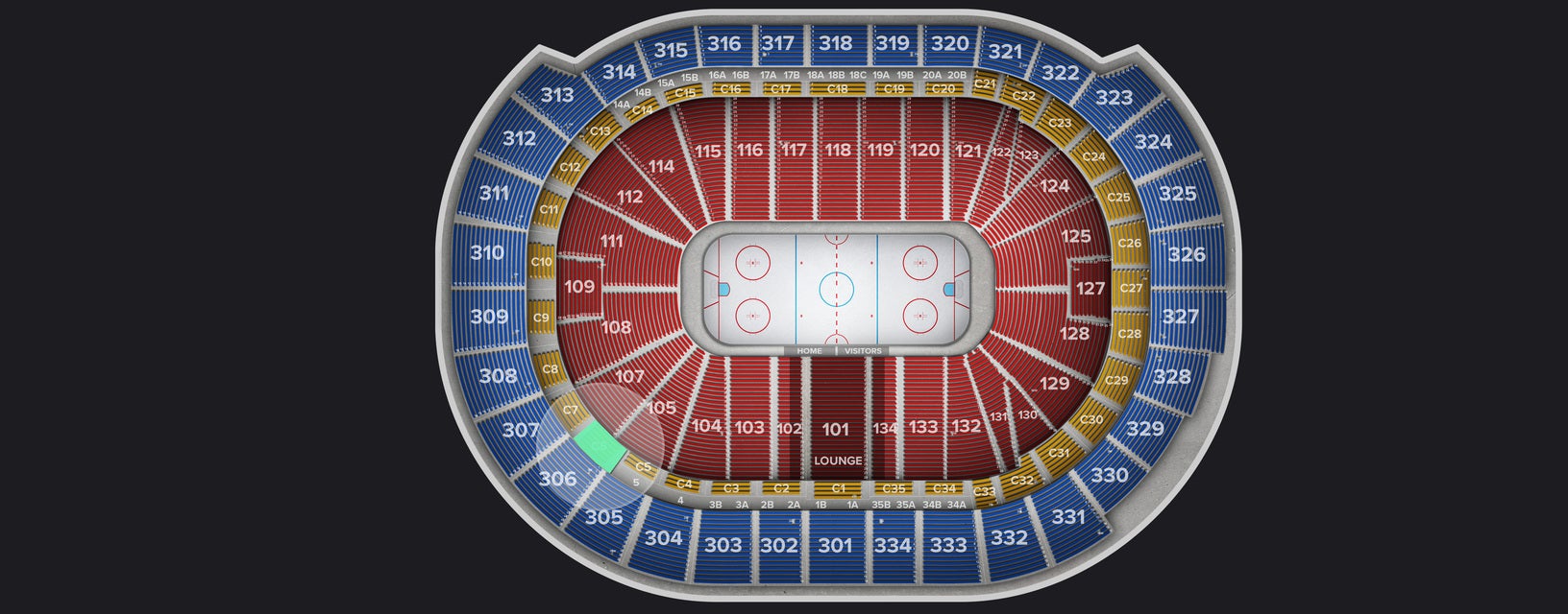 Seat view from Club