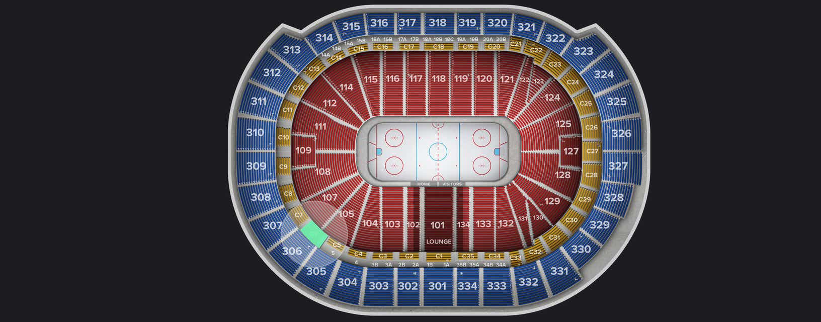 Seat view from Club