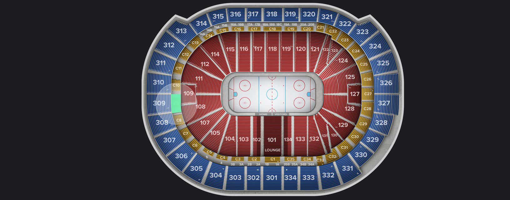 Seat view from Club