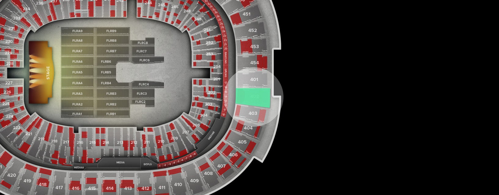 Seat view from Upper