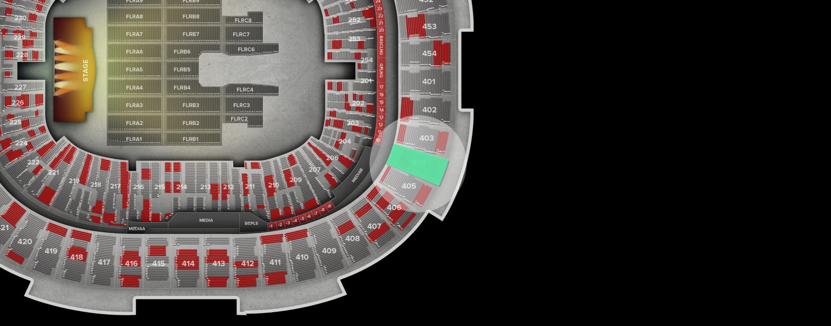 Seat view from Upper