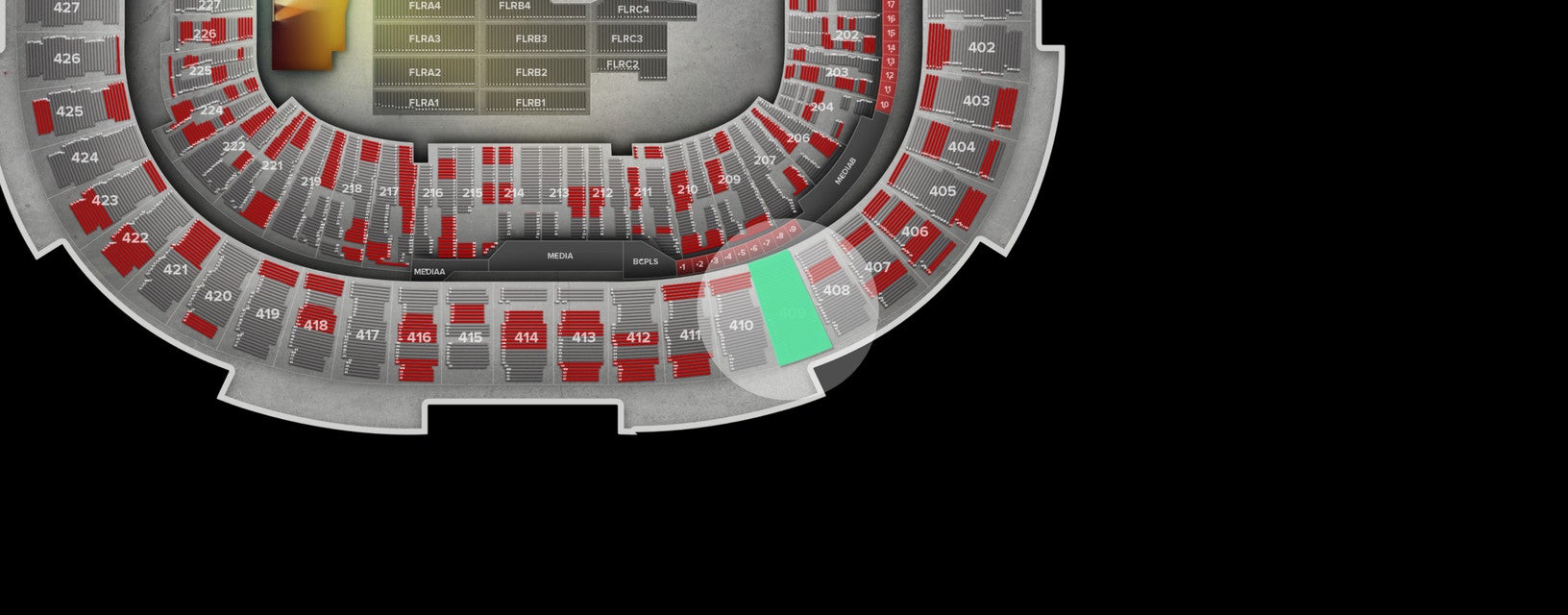 Seat view from Upper