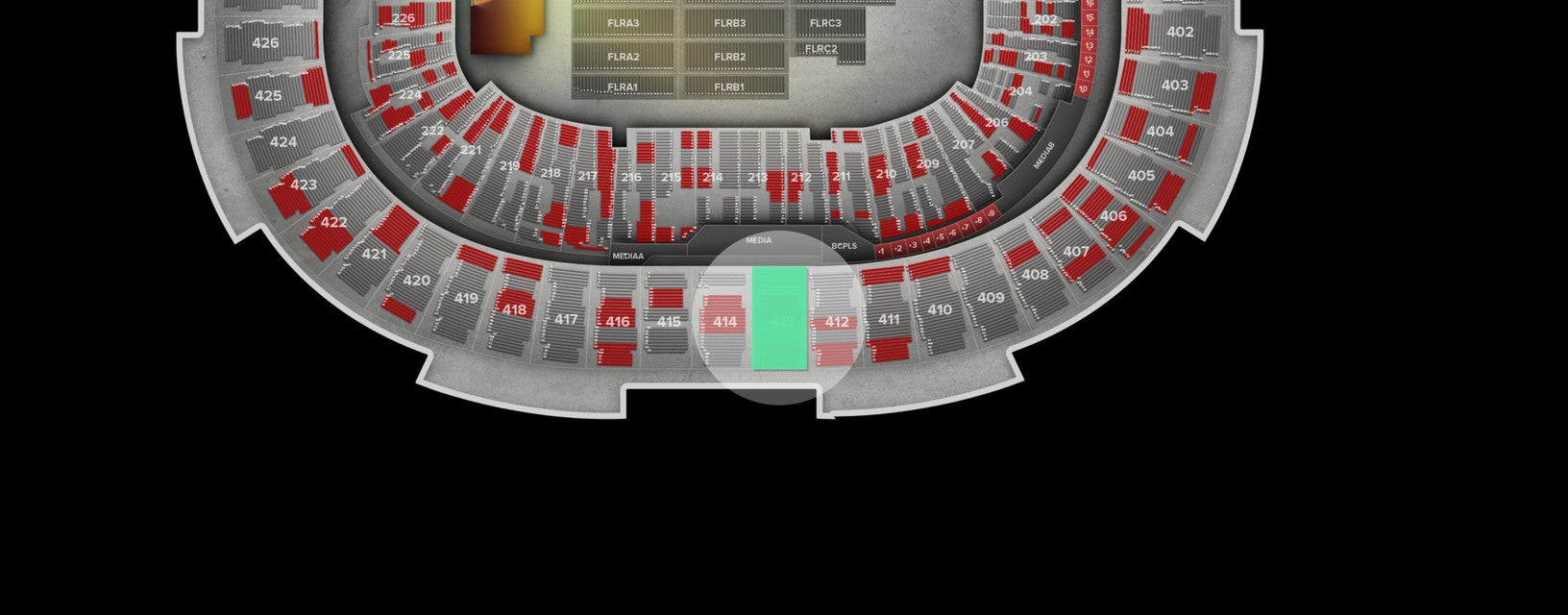 Seat view from Upper