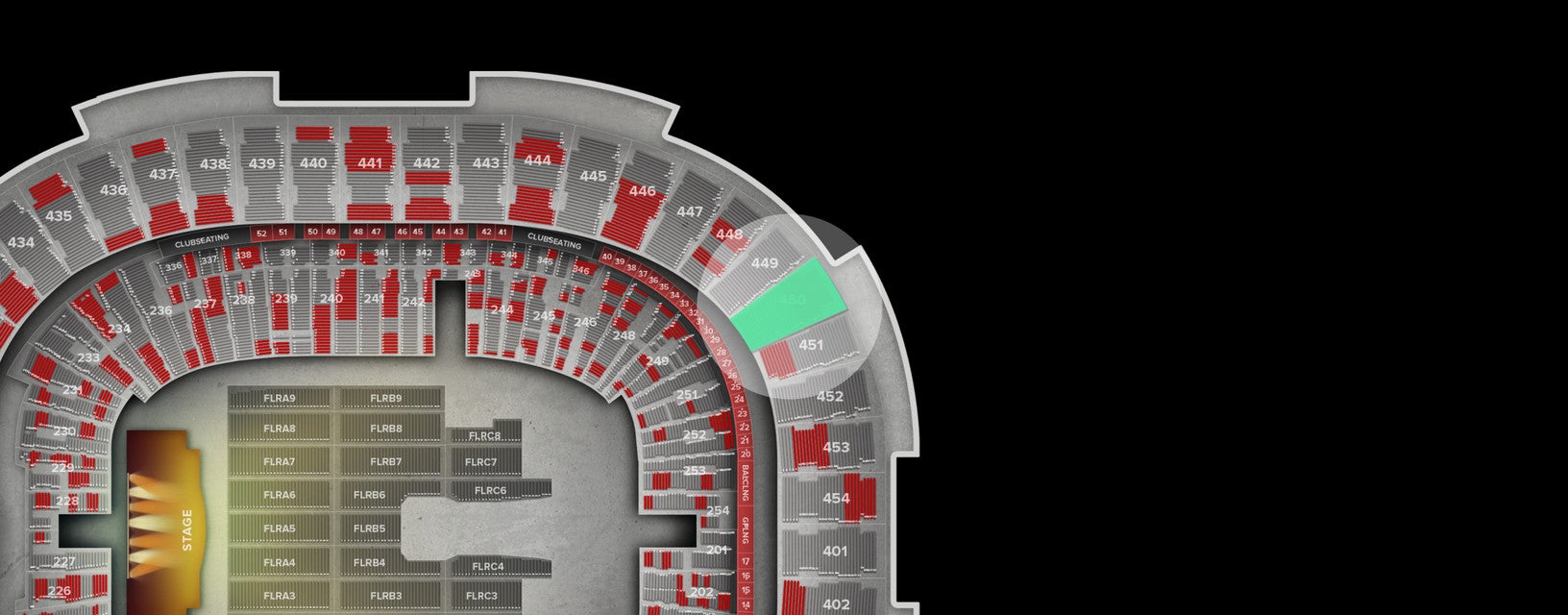 Seat view from Upper