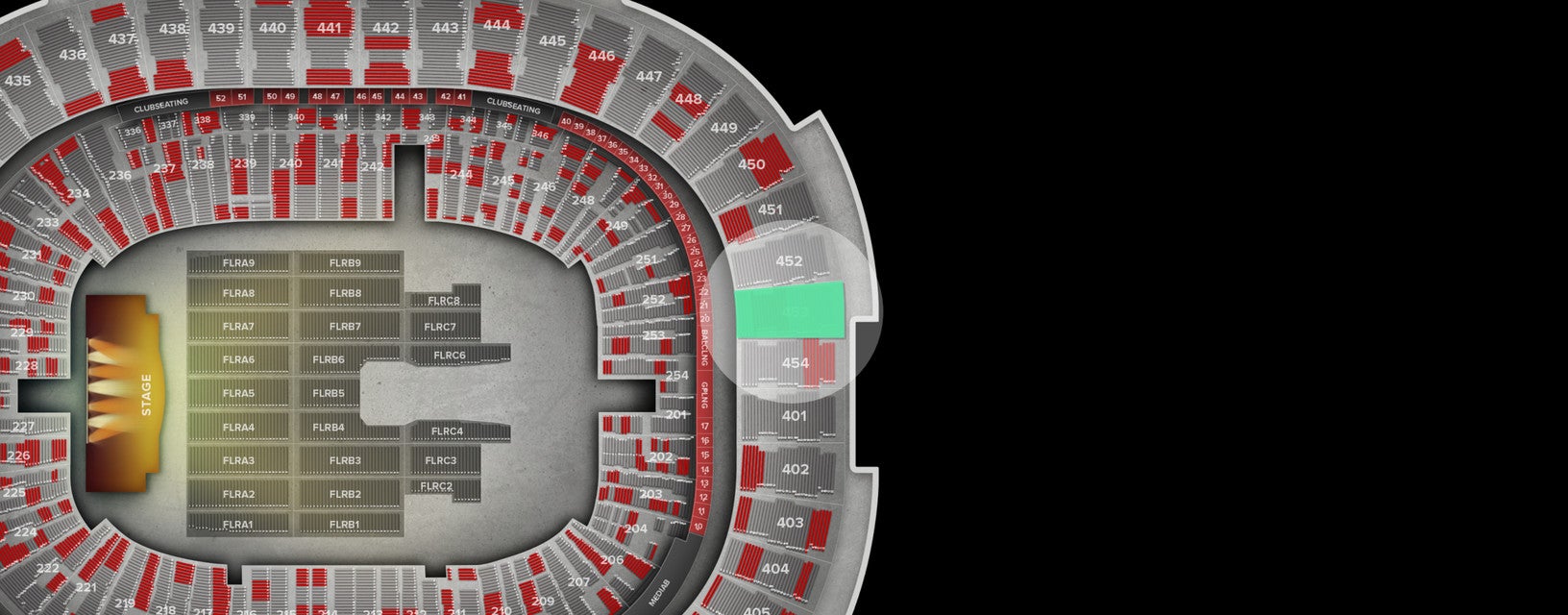 Seat view from Upper
