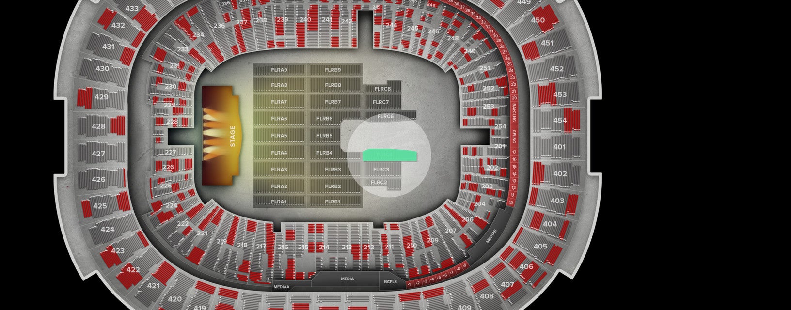 Seat view from Floor