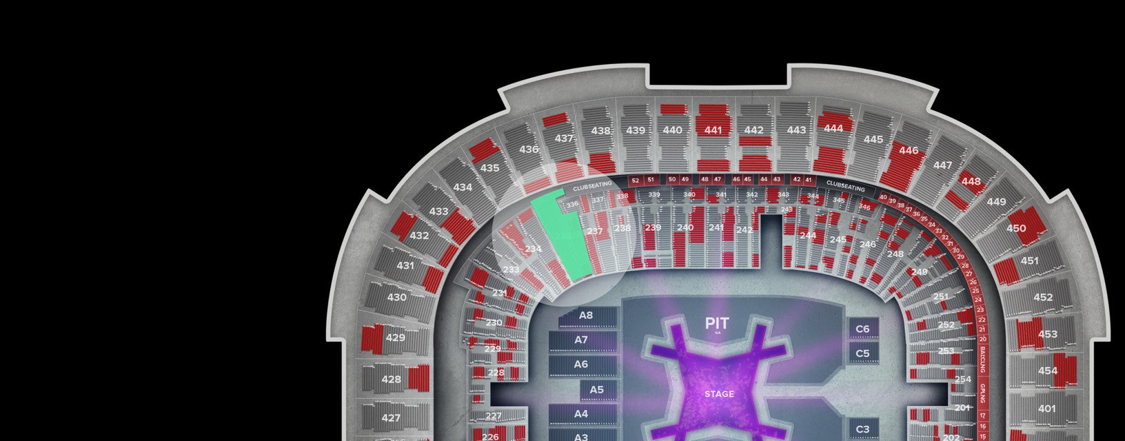 Seat view from Lower