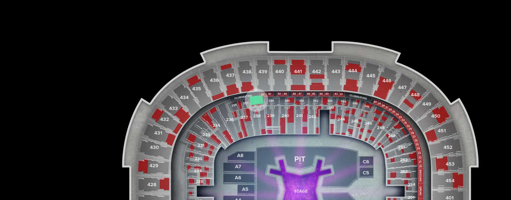 Seat view from Club