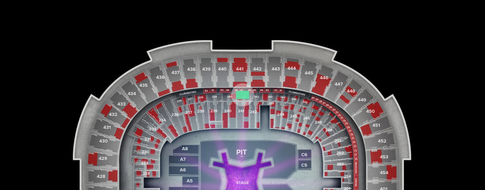 Seat view from Club