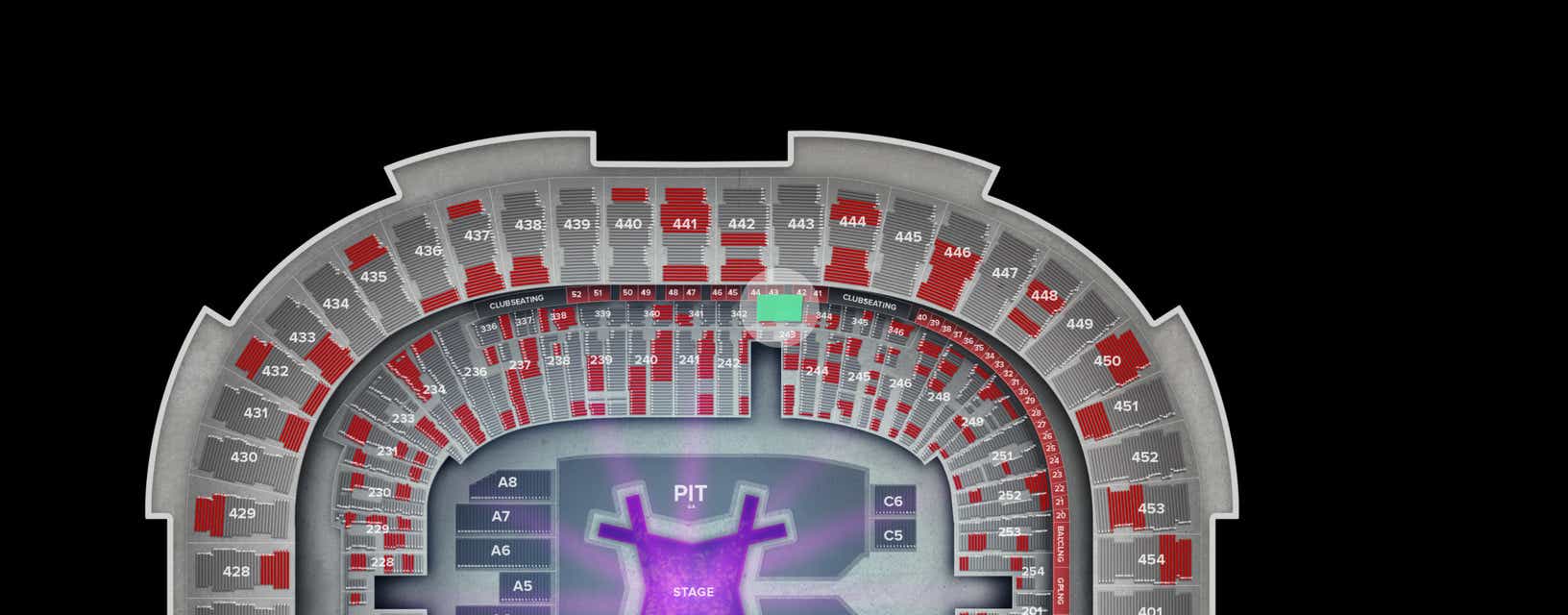 Seat view from Club