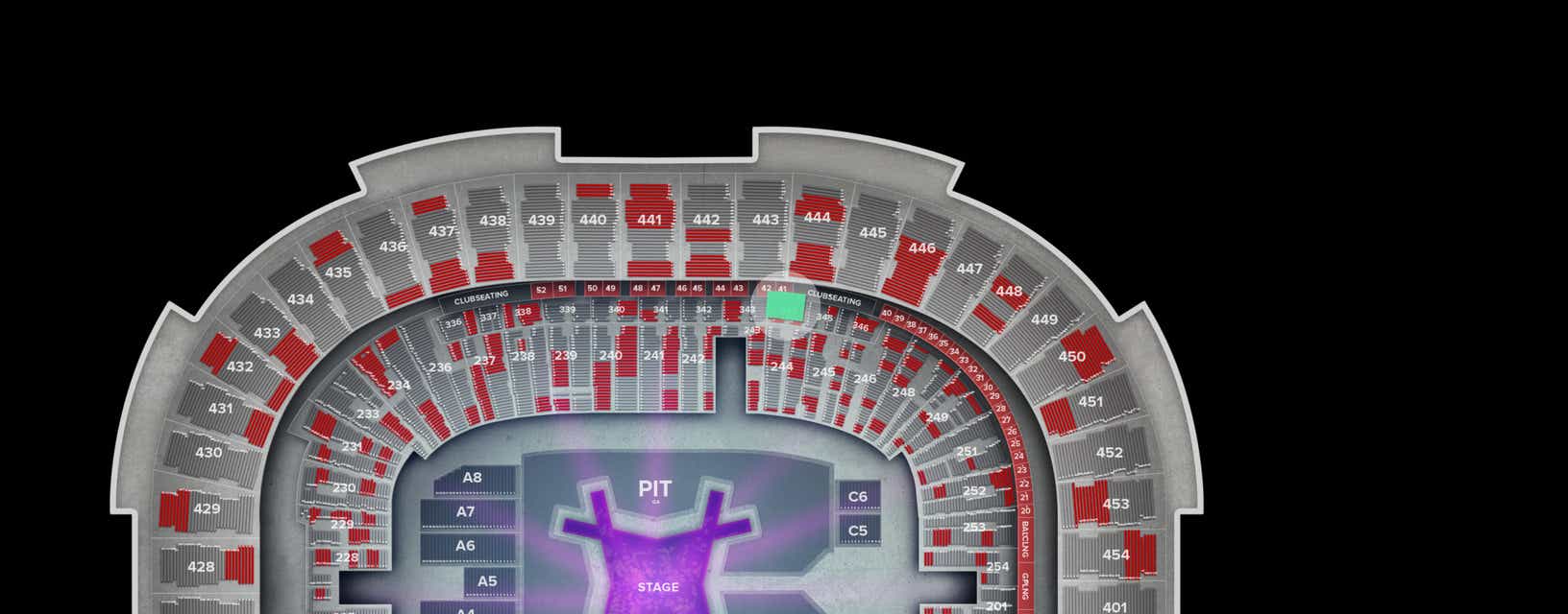 Seat view from Club