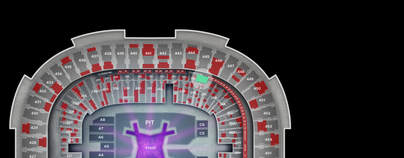 Seat view from Club