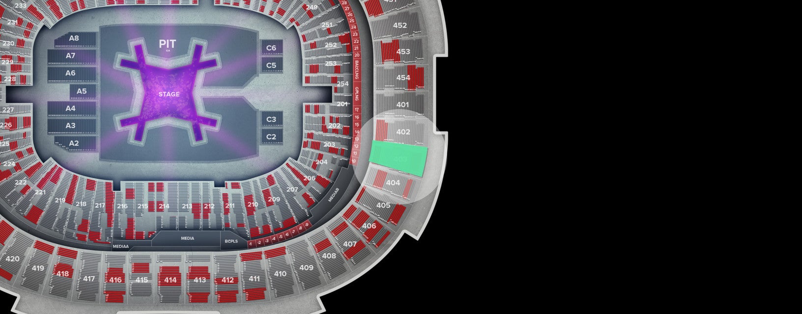 Seat view from Upper