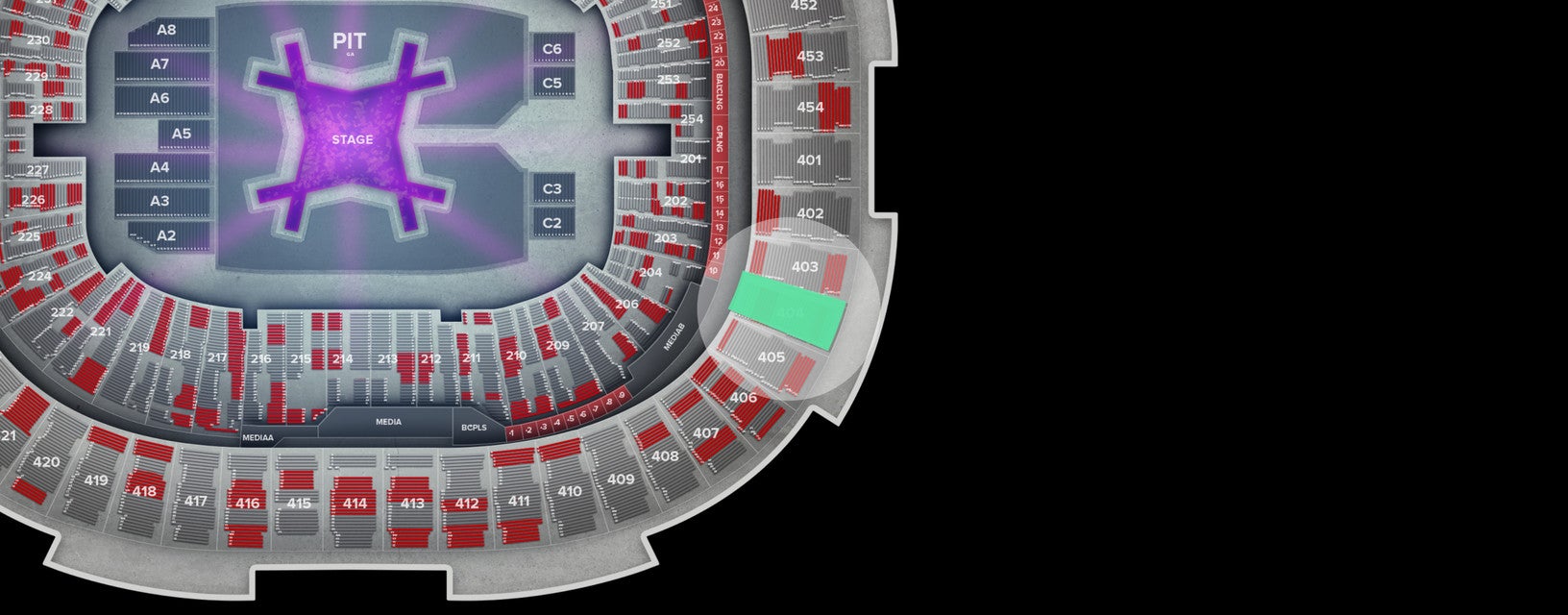 Seat view from Upper