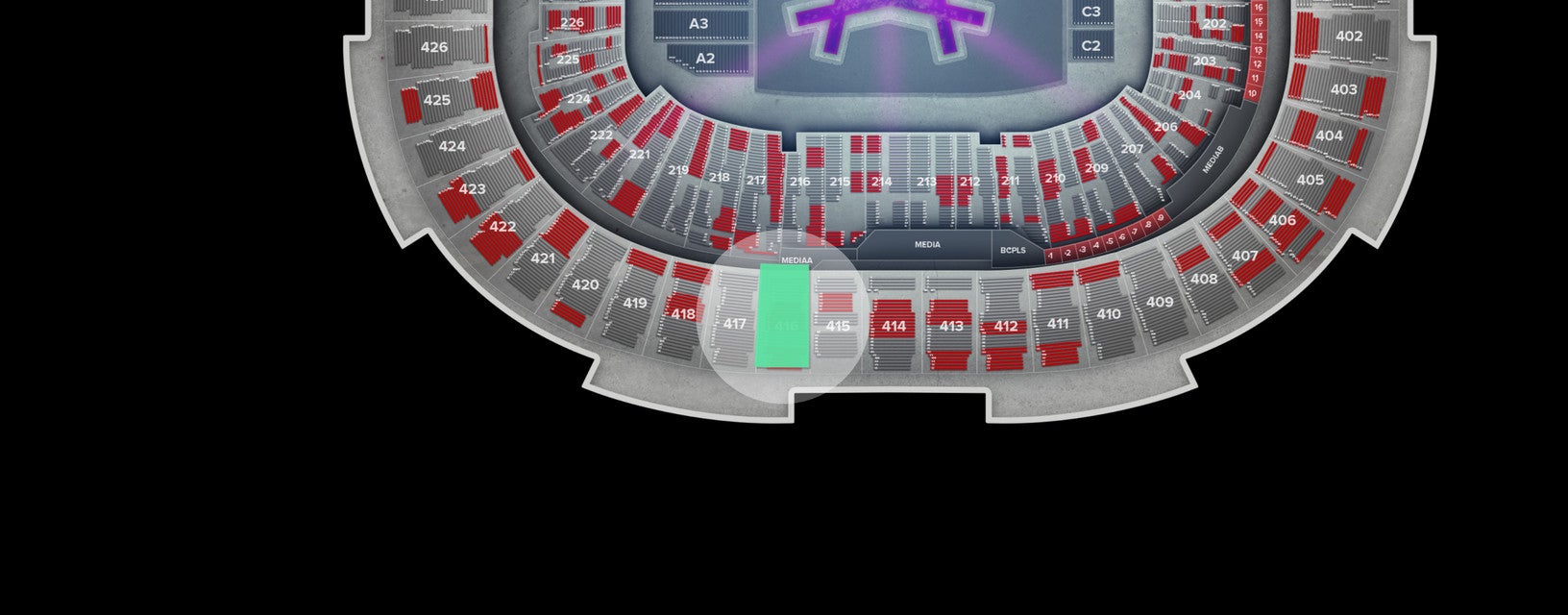 Seat view from Upper