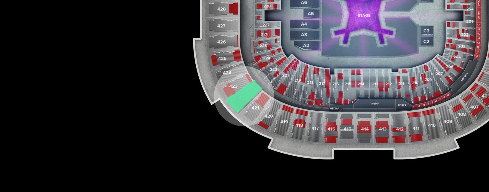 Seat view from Upper