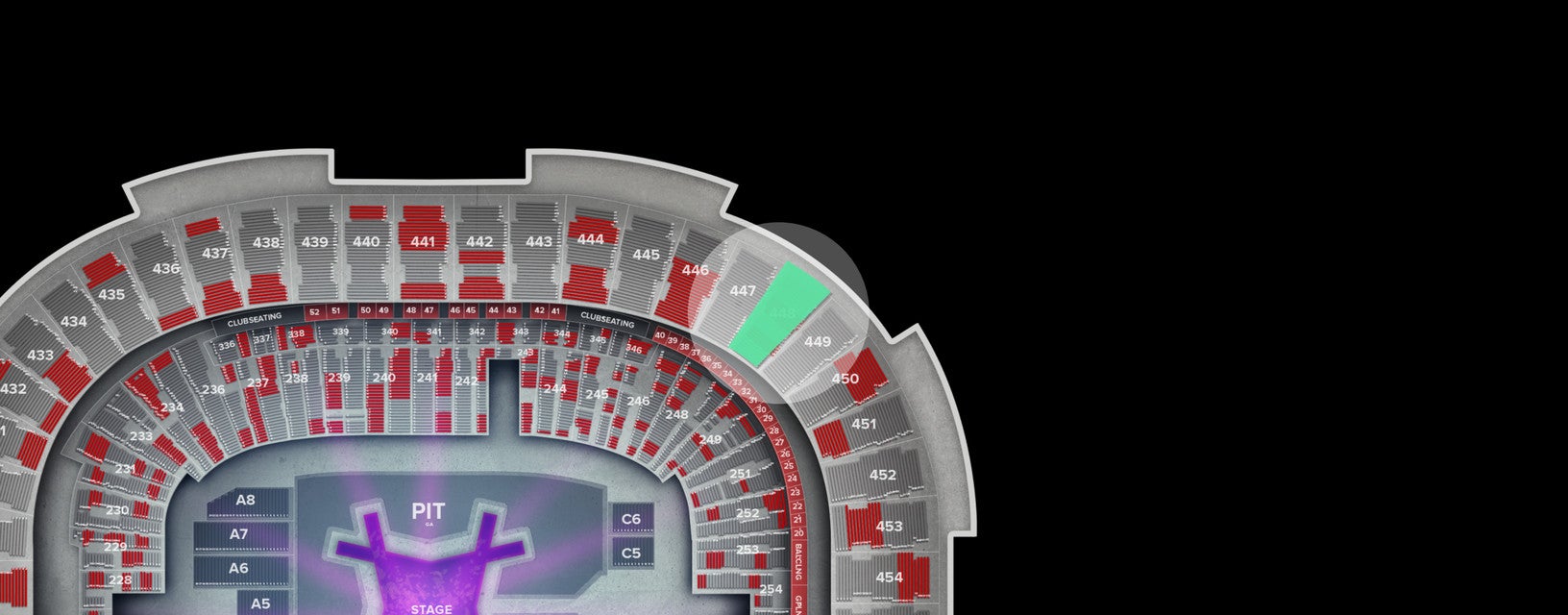 Seat view from Upper
