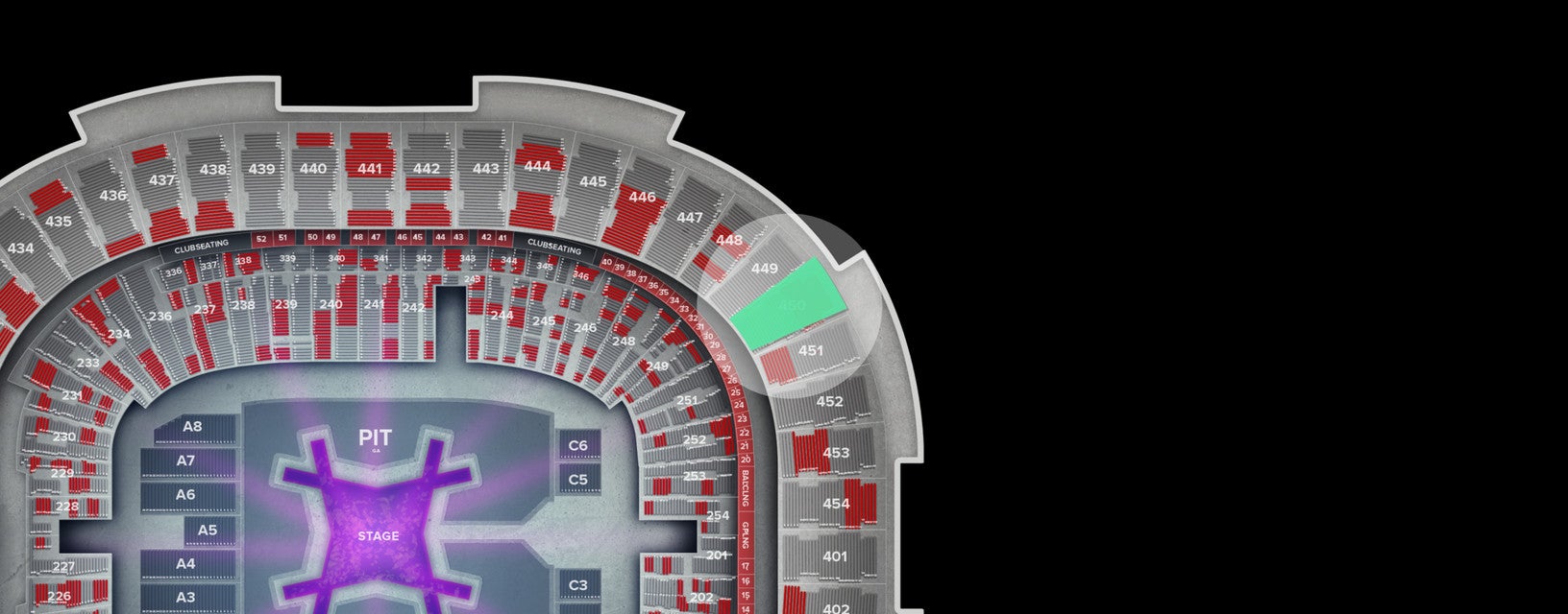 Seat view from Upper