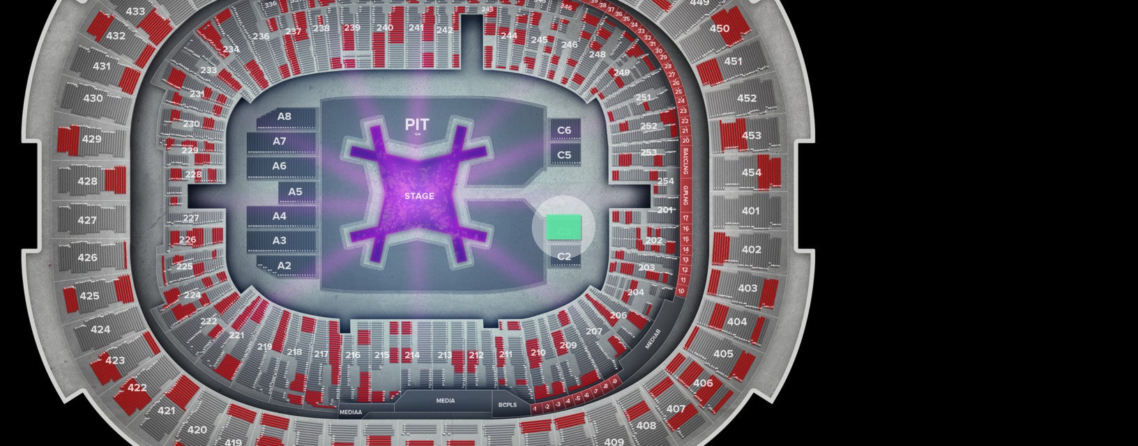 Seat view from Floor