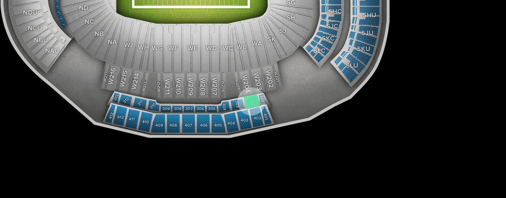 Seat view from 302
