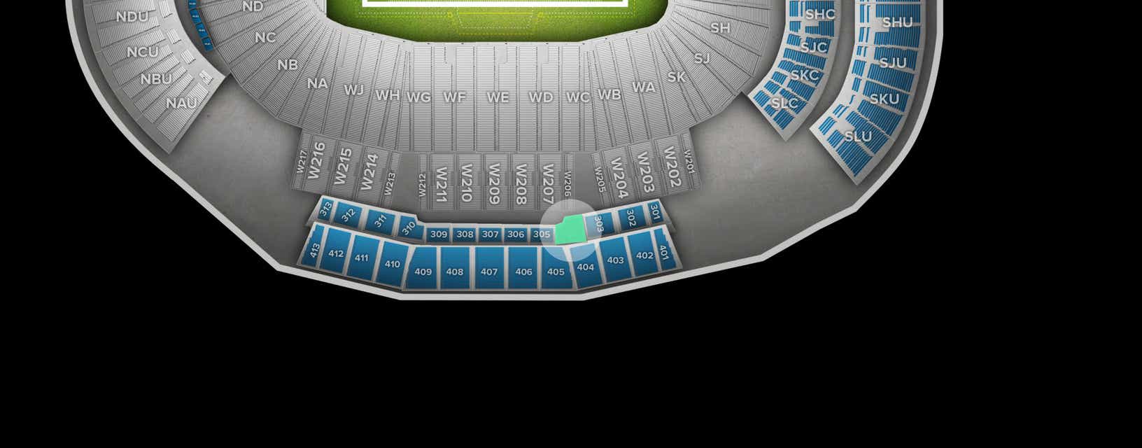 Seat view from 304
