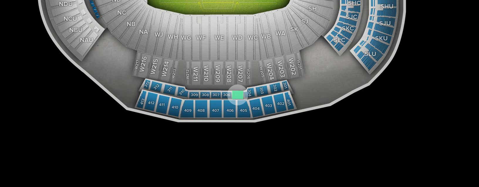 Seat view from 305