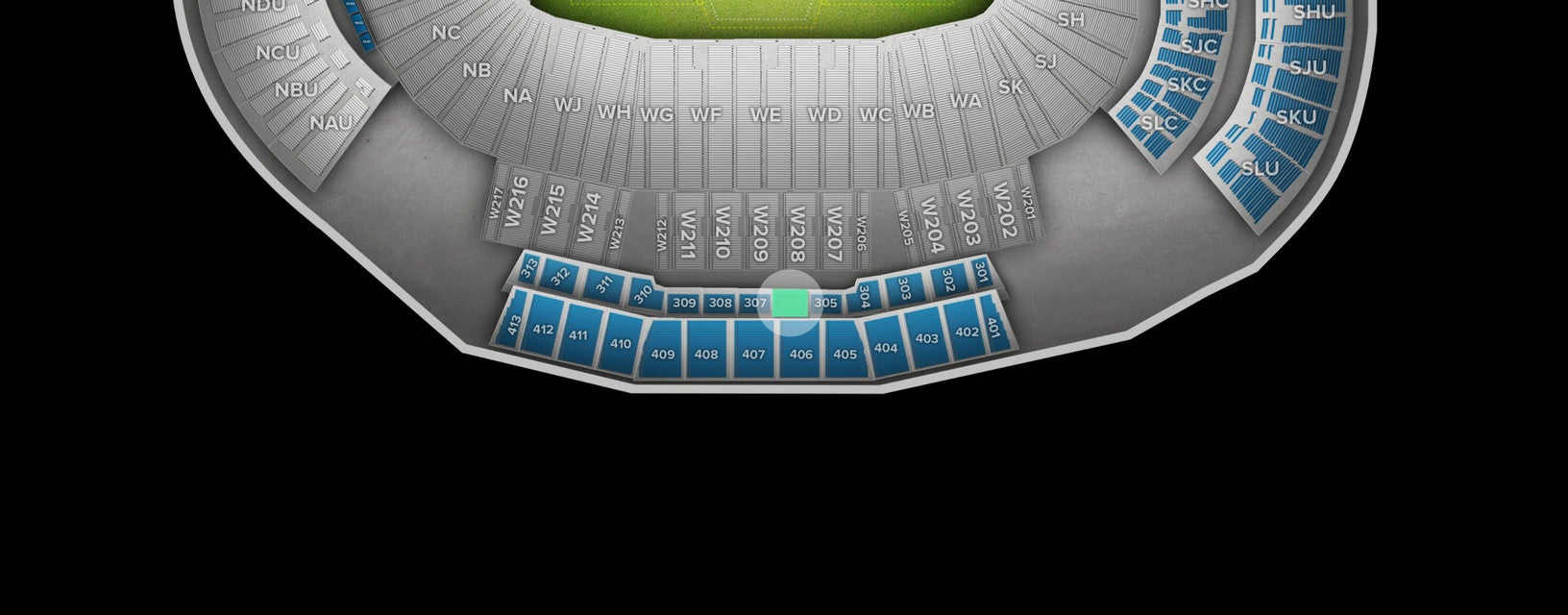 Seat view from 306