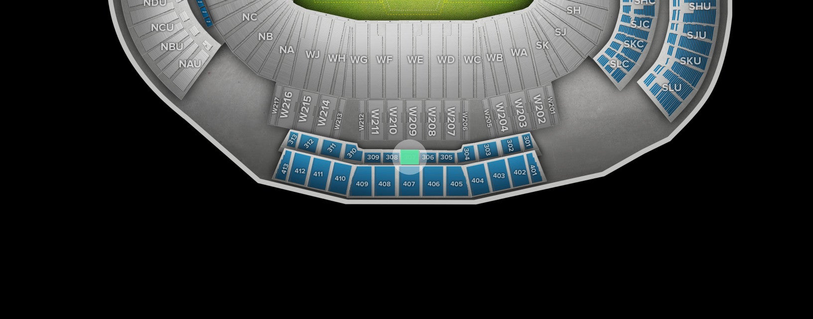 Seat view from 307