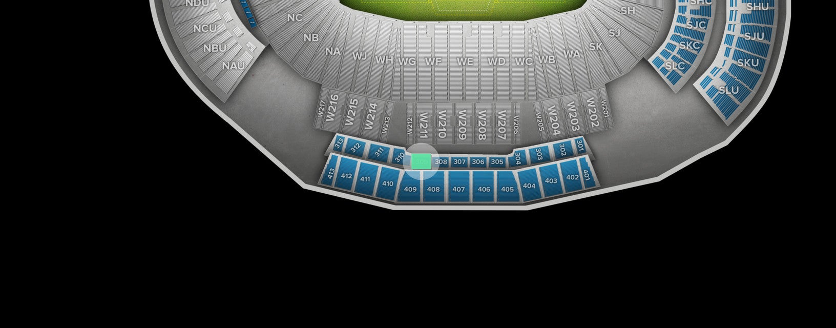 Seat view from 309